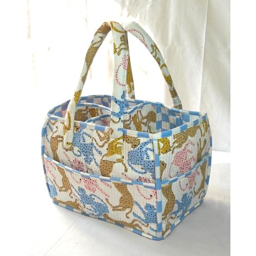 Leopard Print Nappy Caddy, Diaper Caddy Organizer, Baby Shower Gift, portable Changing Storage Basket,