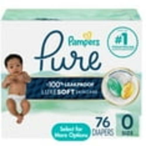 Pampers Pure Protection Diapers, 76 Count - Hypoallergenic, Shea-Butter Enriched, 12-Hour Leak Protection
