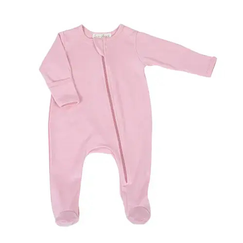 Luna &Arlo Basics Zip Footie - Dusty Rose
