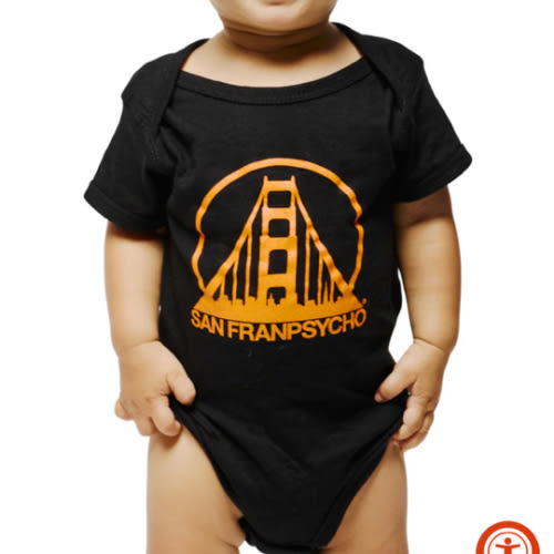 Black & Orange Logo Onesie – San Franpsycho