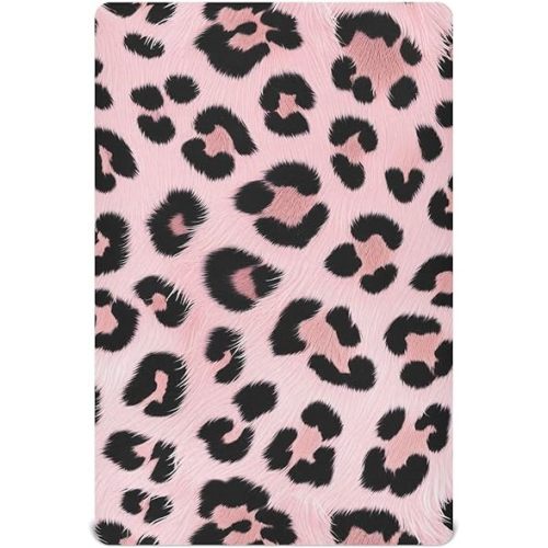 Leopard Pink Crib Sheets - Boys & Girls Cotton Crib Sheet for Standard Crib and Toddler Mattresses 52 X 28 Inch