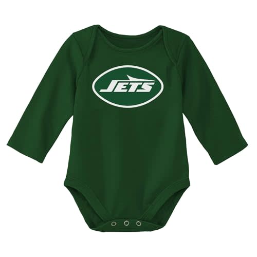 Outerstuff NFL Newborn & Infants 0-24 Months Official Primary Logo Long Sleeve Creeper Bodysuit Romper
