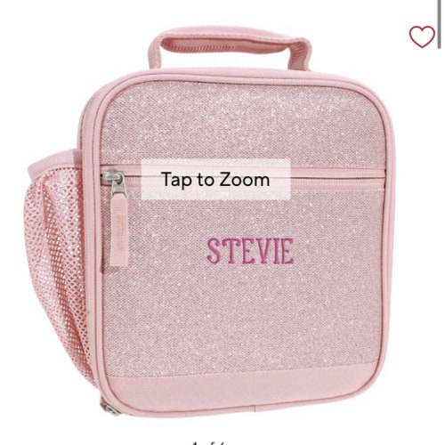 Mackenzie Pink Sparkle Glitter Lunch Boxes | Pottery Barn Kids