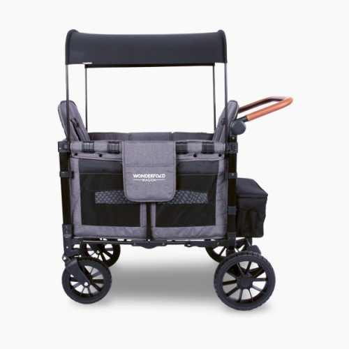 WonderFold Wagon W2 Luxe Pro Double Seater Stroller Wagon - Charcoal Gray