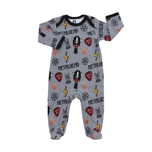Metalhead baby sleepsuit