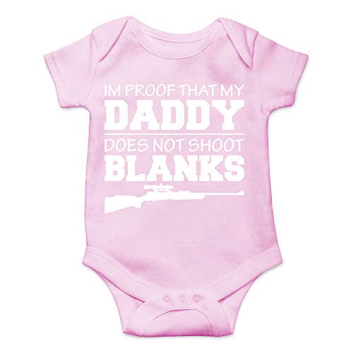 CBTwear I'm Proof That My Daddy Does Not Shot Blanks Baby Bodysuit Boy Girl Adorable Romper Clothing