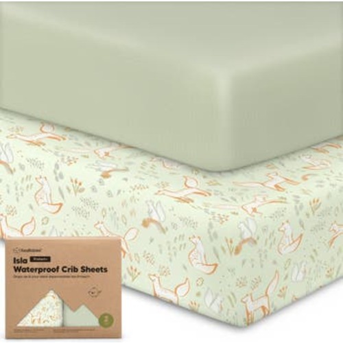 2-Pack Isla [Protect+] Waterproof Crib Sheets