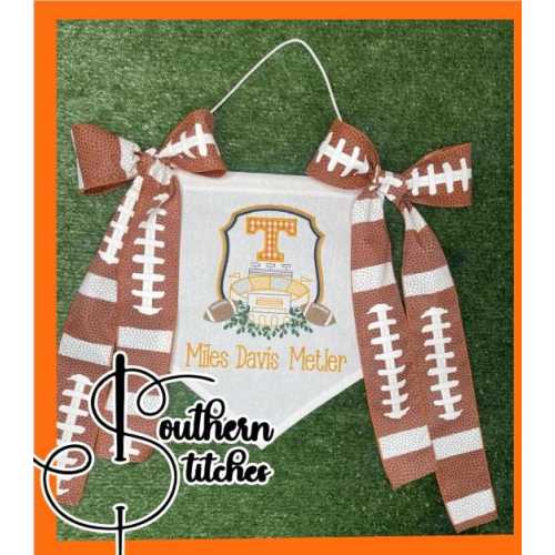 Tennessee Vols themed embroidered Baby banner, hospital door hanger, nursery decor, VOLS baby pennant, baby shower, nursery wall and home.