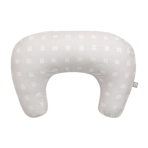 Boppy New Nursing Pillow – Tan Checkered Stripes – Larger, Firmer, More Supportive Pillow for Breastfeeding & Bottle Feeding