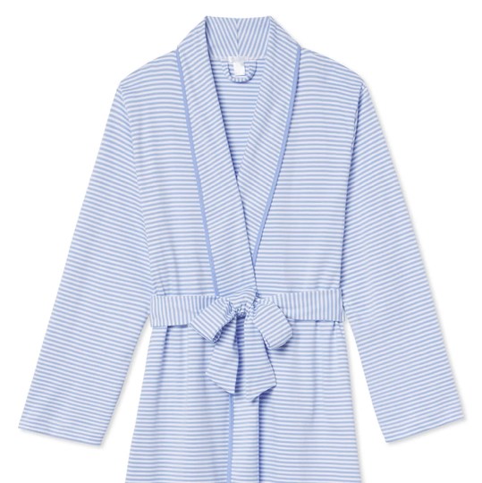 LAKE | Women | Pima Cotton Pajamas | Hydrangea Pima Short Robe