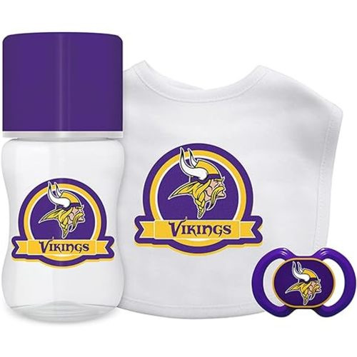 Baby Fanatic Officially Licensed 3 Piece Unisex Gift Set - NFL Minnesota Vikings