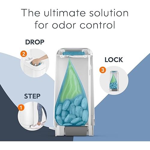 Diaper Genie Signature Gift Set | Includes Easy Roll Refill with 48 Bags | Holds Up to 2256 Newborn Diapers