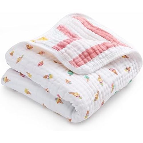 aden + anais Essentials Cotton Muslin Dream Blanket, Perfect for Babies, Infants and Toddlers, Crib Blanket, Nursery Essential, Ice Cream Dreams
