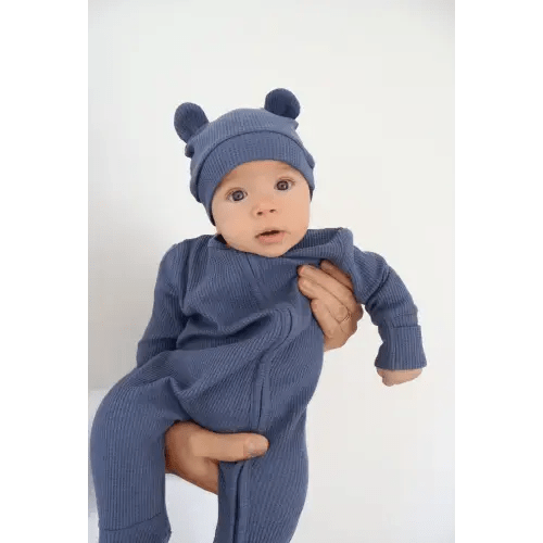 Luna + Luca Bear Waffle Set - Stormy Blue