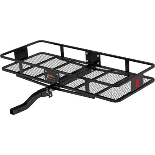 CURT 18153 Cargo Basket Hitch Trailer Hitch Cargo Carrier, 500 lbs. Capacity, 60-Inch x 23-1/2-Inch x 5-1/2-Inch, Fits 2-Inch Receiver