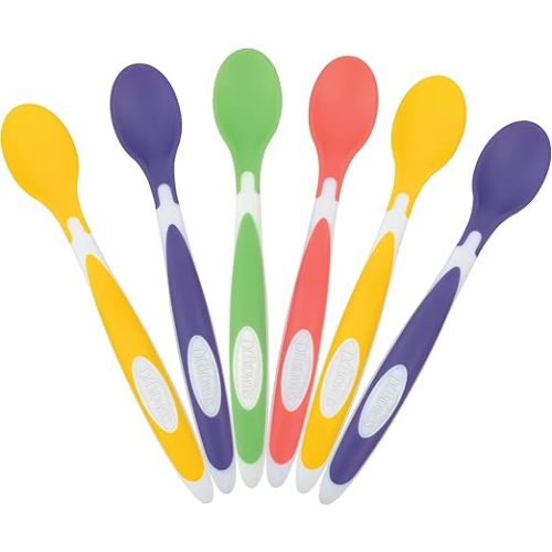 Dr. Brown's Soft-Tip Toddler Feeding Spoons, 6 Pack, Multi