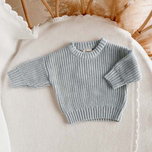 Mini Knit Sweater - Powder Blue