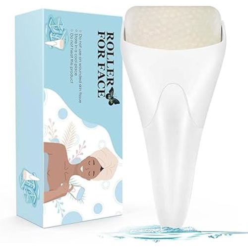 Fronnor Ice Roller for Face,Eyes,Facial Massager Tool,Soothing Skin Care Tool,Cooling Skincare Device for Puffiness,At-Home Spa Gift for Women(White)