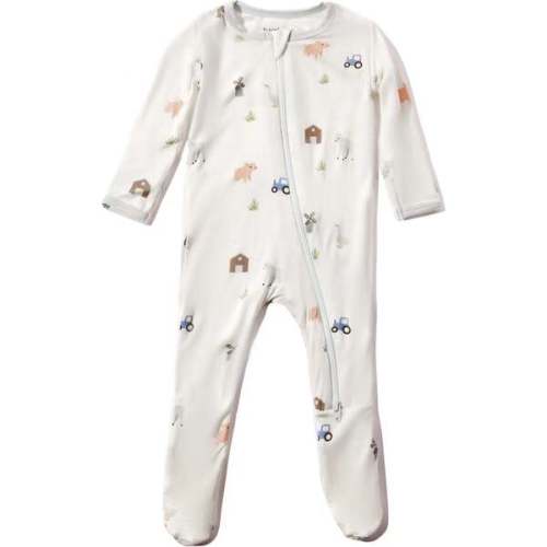 Zippered Footie, Farm Animals - Bamboo Little | Maisonette