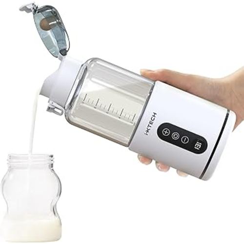 IXTECH Portable Water Warmer for Travel, Instant Breastmilk, Baby Formula, Water, Portable Bottle Warmer, 10., Ounces with Adjustable Temperature Control, Rechargeable and Wireless.