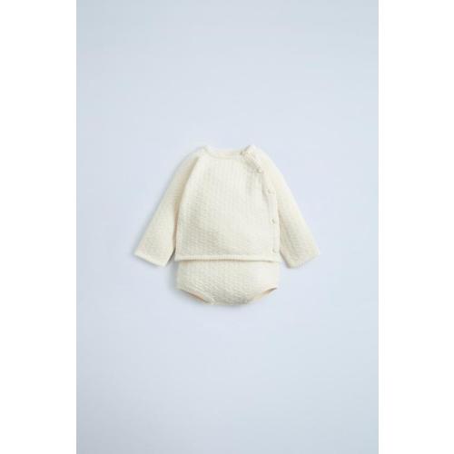 SILK BLEND KNIT SWEATER AND BOTTOMS SET