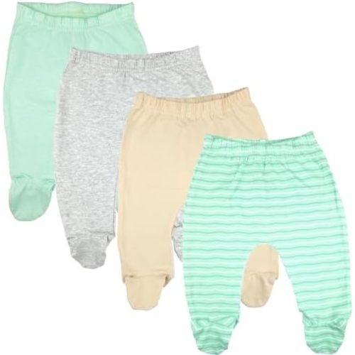 123 Bear Baby Soft Cotton Spandex Pants with Feet