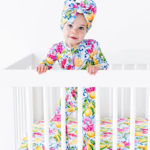 Carpe Lemon Crib Sheet