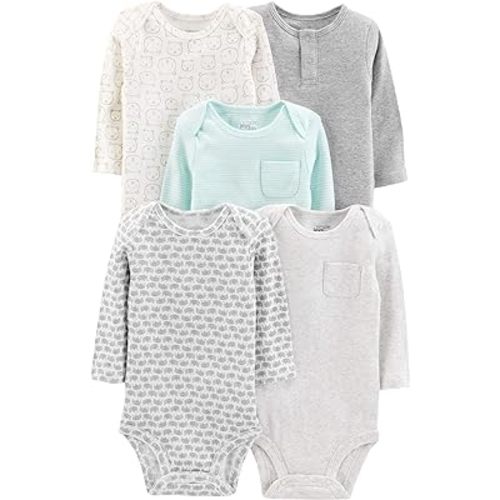 Simple Joys by Carter's unisex-baby 5-pack Long-sleeve Bodysuit