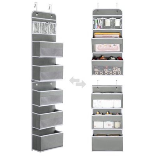 Over Door Organizer, Delamu 1 Split into 2 Hanging Storage Organization with for Bathroom, Door Organizer Hanging