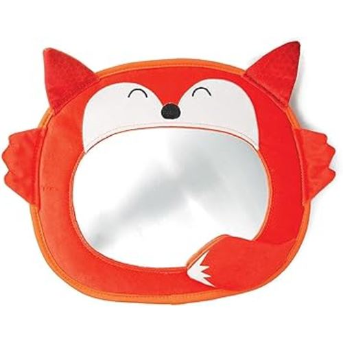 Diono Easy View Fox Character, Baby Car Mirror, Safety Car Seat Mirror for Rear Facing Infant, Fully Adjustable, Wide Crystal Clear View, Shatterproof, Crash Tested