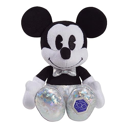 Disney100 Years of Wonder Mickey Mouse Small Plush Stuffed Animal, Kids Toys for Ages 2 Up by Just Play
