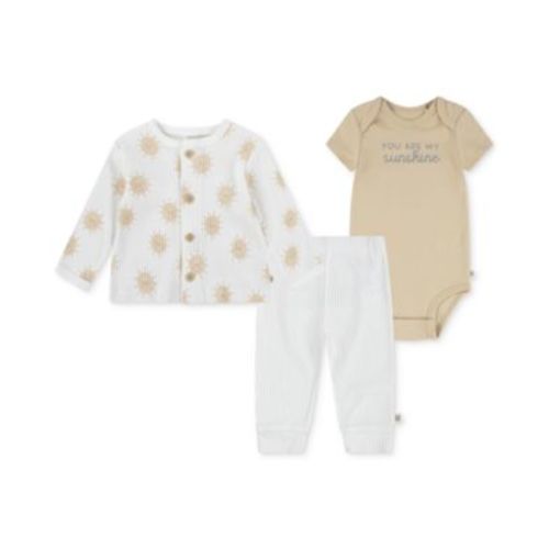 Baby Turn Me Around Cotton Jacket, Bodysuit & Pants, 3-Piece Set