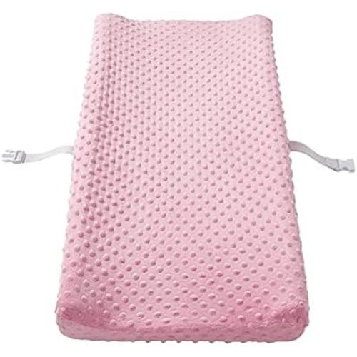 Baby Plush Dot Changing Pad Covers, Diaper Changing Table Pad Sheet Covers for Newborns Infants Baby Boys Girls (Candy Pink)