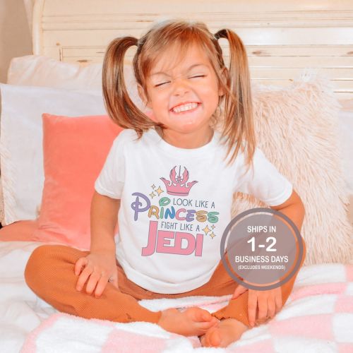 Look Like A Princess Fight Like A Jedi Shirt, Jedi Shirt, Star Wars Girls Disney Shirt, Kids Disney World Shirt, Hollywood Studios Shirt