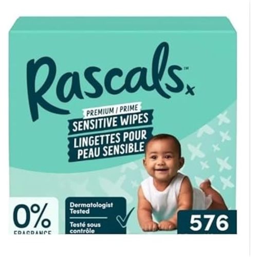 Premium Sensitive Baby Wipes – 576 Count, Alcohol‑Free, Hypoallergenic, Flip‑Top Resealable