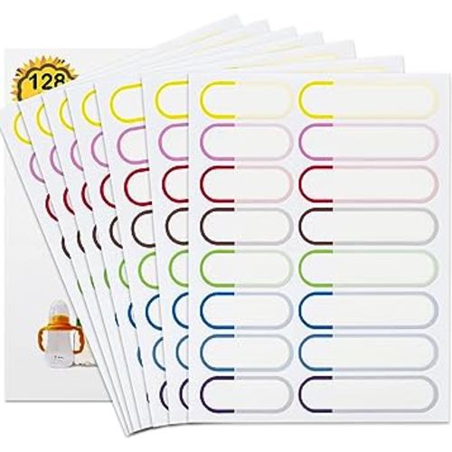 Waterproof Labels, 128 PCS, Dishwasher Safe