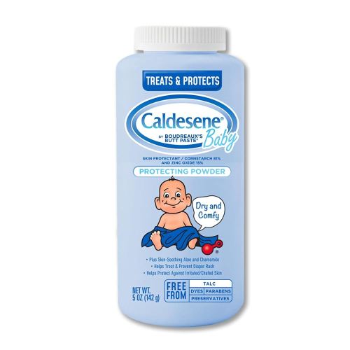 Caldesene Cornstarch Baby Powder with Zinc Oxide, Talc-Free Baby Powder, 5 Oz