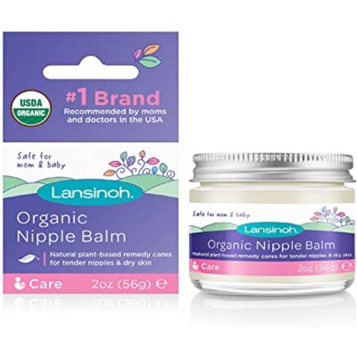 Lansinoh Organic Nipple Balm, Breastfeeding Essentials, 2 Ounces