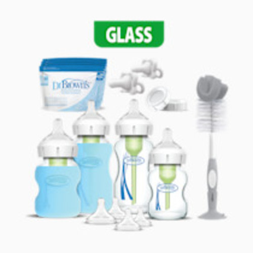 Dr. Brown's Anti-colic Options+ Wide-Neck Glass Bottle Starter Set