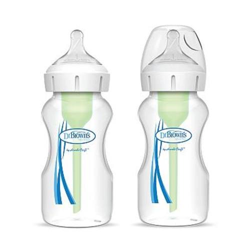 Dr. Brown's Natural Flow® Anti-Colic Options+™ 9 oz. Wide-Neck Baby Bottle with Level 1 Nipple 2-Pack