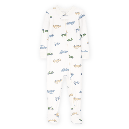 Baby Car Print PurelySoft Footie 1-Piece Pajamas - Ivory - Carter's | Carter's