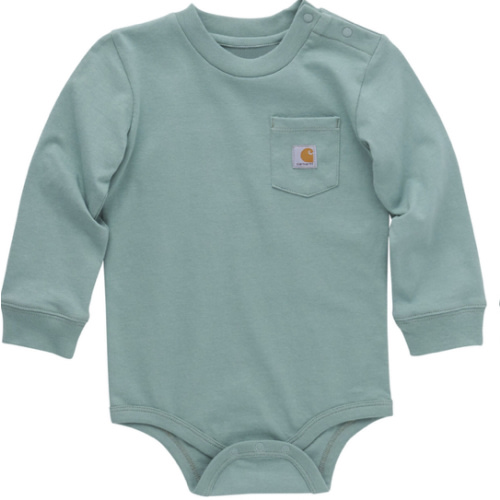 Carhartt Infant Boys' Solid Pocket Long Sleeve Onesie | Boot Barn