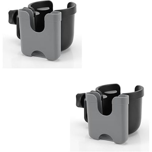Accmor Stroller Cup Holder with Phone Holder, Bike Cup Holder, Universal Cup Holder for Uppababy Nuna Doona Strollers, 2-in-1 Cup Phone Holder for Stroller, Bike, Wheelchair, Walker, Scooter