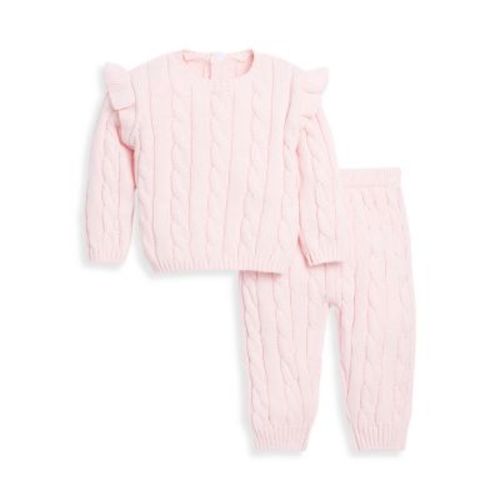 Bloomies Baby Girls' Cable Sweater Knit Top and Leggings Set - Baby