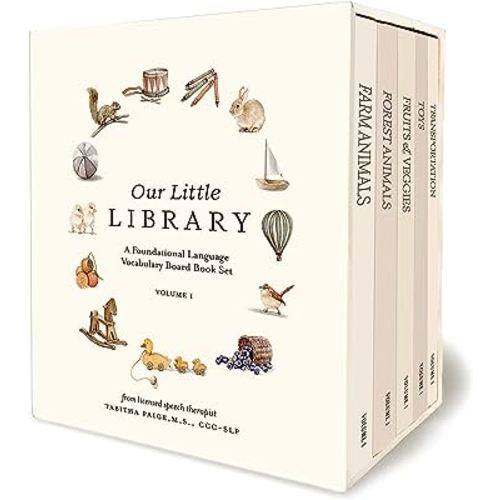 Our Little Library: A Foundational Language Vocabulary Board Book Set for Babies