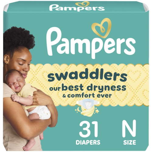 Pampers Swaddlers Diapers, Newborn, 31 Count (Select for More Options)