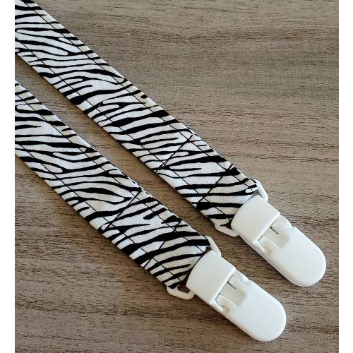 Pacifier Clip, Paci Clip, Binky Clip, Soother Clip, Zebra Print, Baby Shower Gift, Baby Accessory