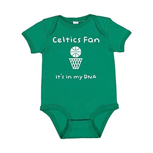 Celtics Fan It's in My DNA Cute Baby Bodysuit Outfit