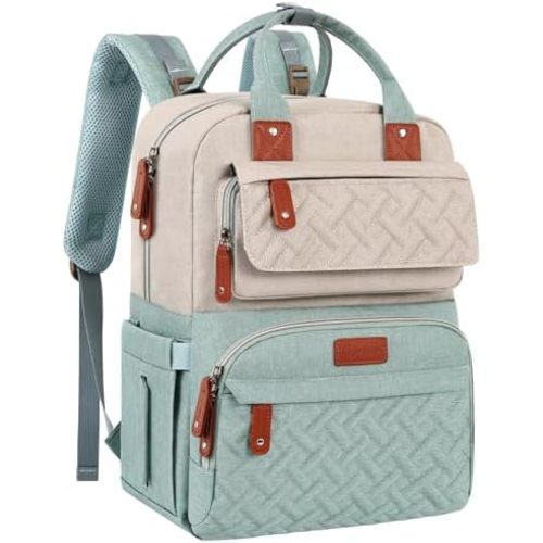 Diaper Bag Backpack, Baby Diaper Bag for Girls Boys, Multipurpose Baby Backpack for Women, Large Baby Essentials Travel Bag with Insulated Pockets and Stroller Straps
