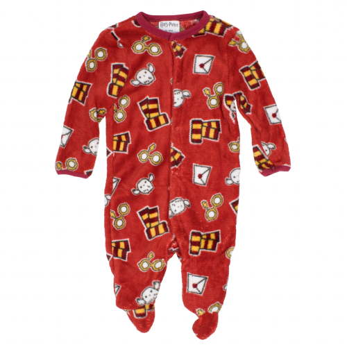 Harry Potter Gryffindor Infant Long Sleeve Plush Polar Fleece Bodysuit-0-3 Months